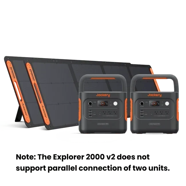 2 x Jackery Solar Generator 2000 v2 + 2 x SolarSaga 200W Portable Solar Panel