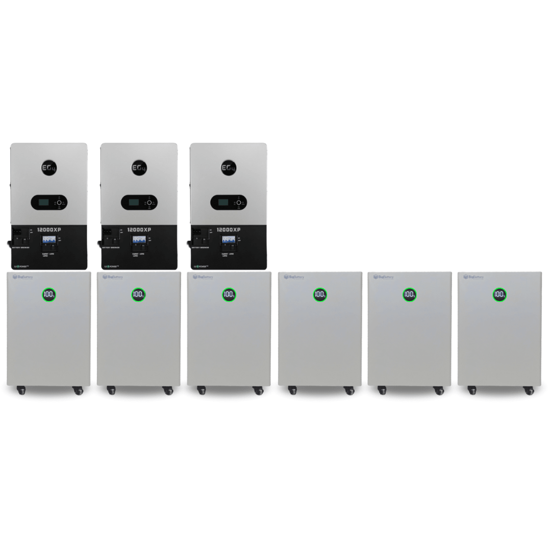BigBattery NEXUS 51.2V 15kWh LiFePO4 Battery + EG4 12000XP 12,000W 48V Split Phase Off-Grid Inverter Kit